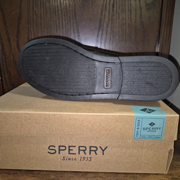 NWB Sperry Top-Sider Black Leather Colton Penny loafer sz 8.5 - Picture 8 of 11